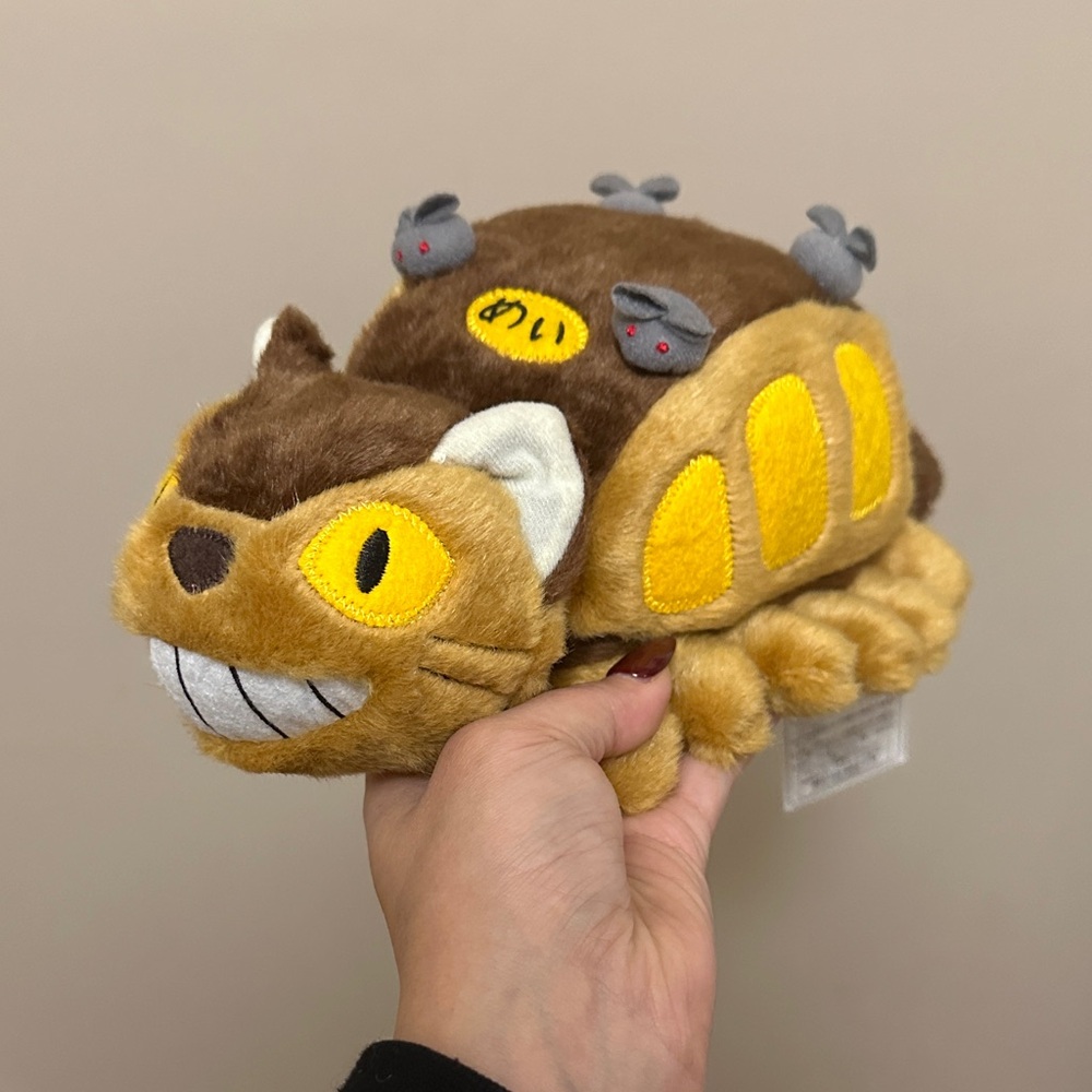 Totoro Brown and Yellow Stuffed Cat Bus Toy